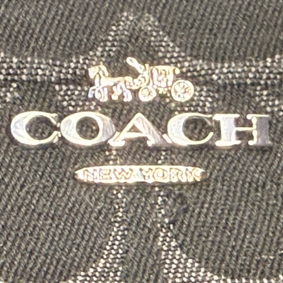 Coach Black Signature Jacquard Mini Shoulder Bag with Tan Hangtag NWT - Picture 5 of 15